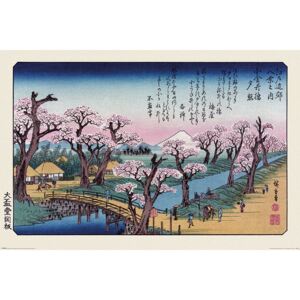 Buvu Poster - Hiroshige (Mount Fuji, Koganei Bridge)