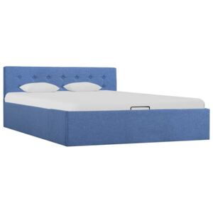 VidaXL Hidraulični okvir za krevet od tkanine plavi 140 x 200 cm