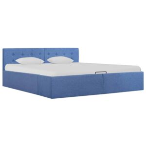 VidaXL Hidraulični okvir za krevet od tkanine plavi 160 x 200 cm