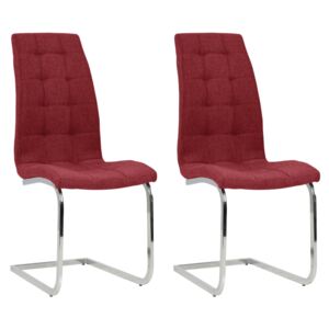 VidaXL Konzolne blagovaonske stolice od tkanine 2 kom crvena boja vina