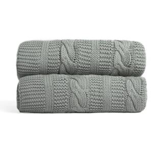 Dekorativna pletena deka Grey