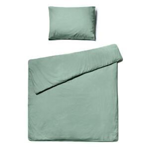Mint zelena posteljina na krevetu za jednu osobu od kamenopranog pamuka Le Bonom, 140 x 200 cm