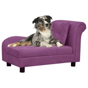 VidaXL Sofa za pse s jastukom bordo 83 x 44 x 44 cm plišana
