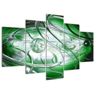 Slika zelene apstrakcije (150x105 cm)