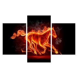 Slika konja u plamenu (90x60 cm)