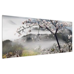 Slika procvjetalog proljetnog krajolika (120x50 cm)