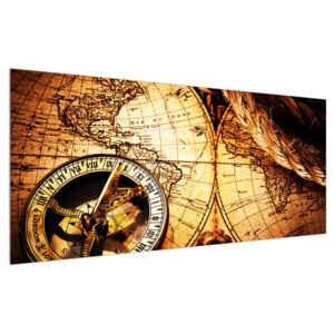 Povijesna slika karte svijeta (120x50 cm)