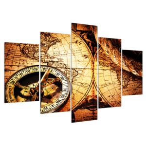 Povijesna slika karte svijeta (150x105 cm)