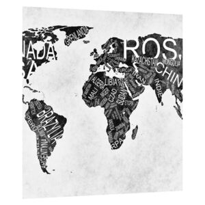 Slika karte svijeta (30x30 cm)