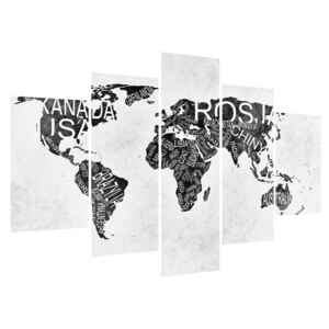 Slika karte svijeta (150x105 cm)