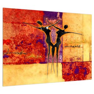 Apstraktna slika dviju plesača (70x50 cm)