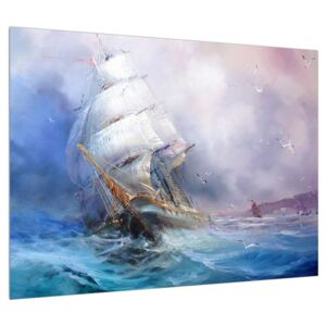 Slika broda na olujnom moru (70x50 cm)