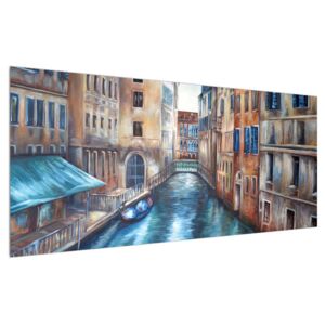 Mediteranska slika zavojite uličice (120x50 cm)