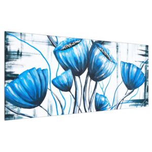 Slika plavih čahura maka (120x50 cm)