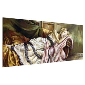 Slika nesretne žene u haljini (120x50 cm)