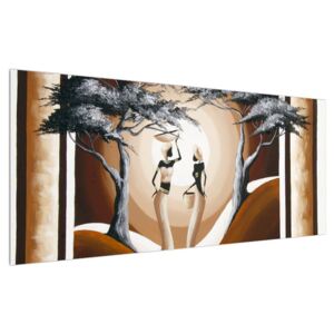 Orijentalna slika dviju žena i stabla (120x50 cm)