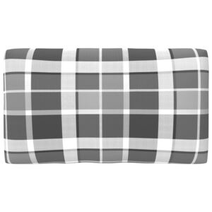 VidaXL Jastuk za sofu od paleta sivi karirani 70 x 40 x 12 cm