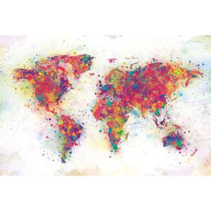World Map - Colour Splash Poster, (91,5 x 61 cm)