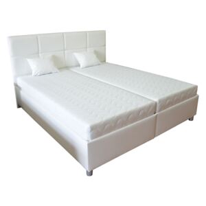 Zondo Bračni krevet 180 cm Albatros (bijela) (s podnicama i madracima)