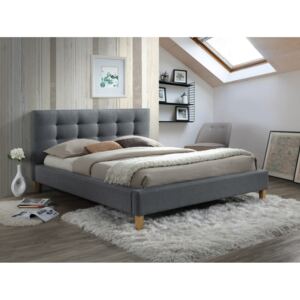 Zondo Bračni krevet 180 cm Texas (siva) (S podnicom)