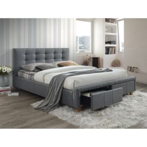 Zondo Bračni krevet 160 cm Ascot (S podnicom i prostorom za odlaganje)