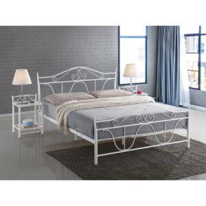 Zondo Bračni krevet 160 cm Denver (bijela) (S podnicom)