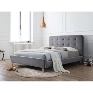 Zondo Bračni krevet 160 cm Tiffany Velvet (siva) (S podnicom)