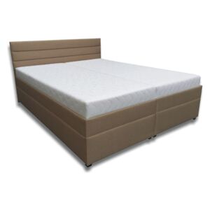 Zondo Bračni krevet 180 cm Zoja (smeđa) (S podnicom, madracom s oprugama i prostorom za odlaganje)