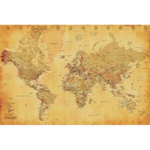 Poster - World Map (Vintage)