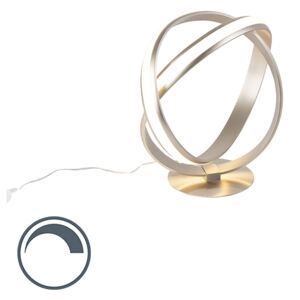 Moderna okrugla stolna svjetiljka čelična LED s prigušivačem - Belinda