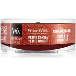 Woodwick Cinnamon Chai mala mirisna svijeća bez staklene posude s drvenim fitiljem 31 g