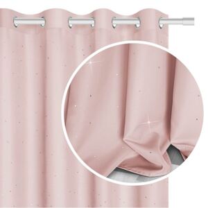 Draperija CRYSTAL puder roze 1x 140x250cm (draperija sa)