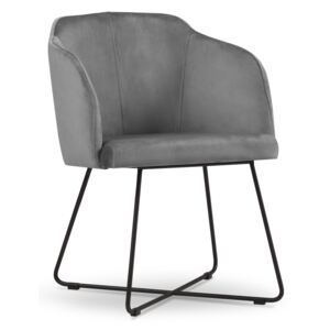 Blagovaonska stolica Velvet Neo Svijetlo Siva