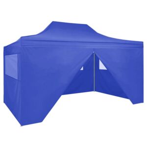 VidaXL Profesionalni sklopivi šator za zabave 3 x 4 m čelični plavi