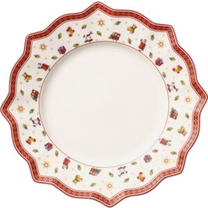 Bijelo-crvena porculanska božićna ploča igračka je užitak Villeroy & Boch, Ø 29 cm