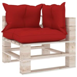 VidaXL Kutna vrtna sofa od paleta od borovine s jastucima