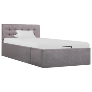 VidaXL Hidraulični okvir za krevet od tkanine smeđe-sivi 100 x 200 cm