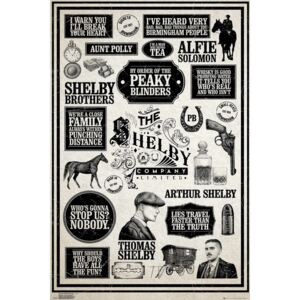 Poster Peaky Blinders - Infographic, (61 x 91.5 cm)