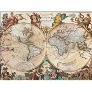 World Map - Antique Style Reprodukcija umjetnosti, Jaillot, (80 x 60 cm)