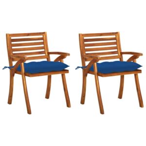 VidaXL Vrtne blagovaonske stolice s jastucima 2 kom od bagremovog drva