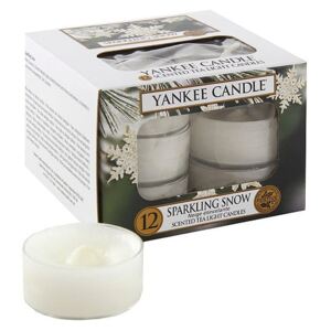 Set od 12 mirisnih svijeća Yankee Candle Blistavi Snijeg, vrijeme gorenja 4-6 sati