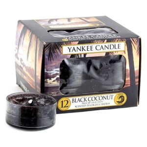 Set od 12 mirisnih svijeća, Yankee Candle Crni Kokos, vrijeme gorenja 4-6 sati