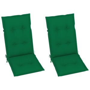 VidaXL Jastuci za vrtne stolice 2 kom zeleni 120 x 50 x 7 cm