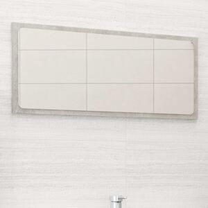 VidaXL Kupaonsko ogledalo siva boja betona 80 x 1,5 x 37 cm od iverice