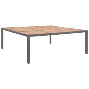 VidaXL Vrtni stol sivi 200x200x74 cm od poliratana i bagremovog drva