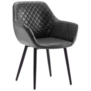 VidaXL Blagovaonska stolica od umjetne kože siva
