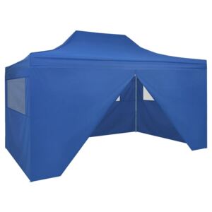 VidaXL Sklopivi Pop-up Šator sa 4 Panela 3x4,5 m Plavi