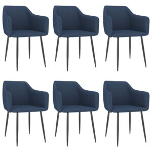 VidaXL Blagovaonske stolice od tkanine 6 kom plave