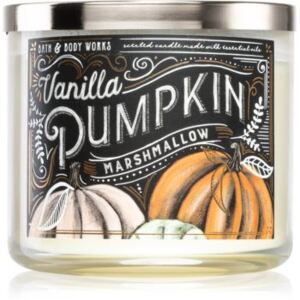 Bath & Body Works Vanilla Pumpkin Marshmallow mirisna svijeća s esencijalnim uljem 411 g