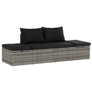 Vrtna sofa VG7558 Crna + siva